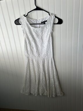 City Studio White Lace Mini Dress - Sleeveless Fit & Flare
